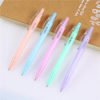5PCS Jelly Color Kawaii Ballpoint Pen Plastic Press the Ballpoint Pen_1